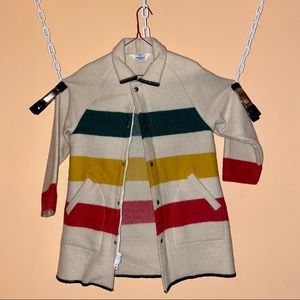 Vintage Woolrich Woman Hudson Bay Blanket Coat